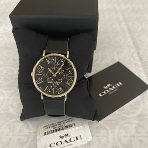 New coach leather watch 🖤